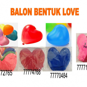 Balon Latex Bentuk Love