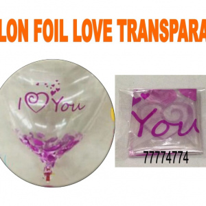 Balon Foil Love Transparan